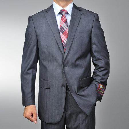 Mens Gray Tweed Suit - Grey Suit - Winter Fabric Heavy Suit