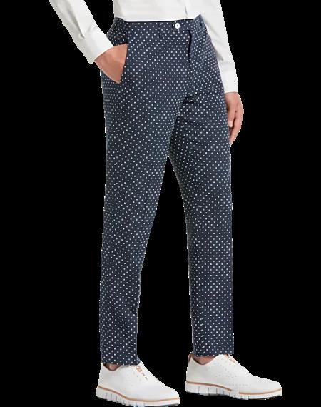 Polka Dot Dress Pants For Men - Black and White Dress Pants