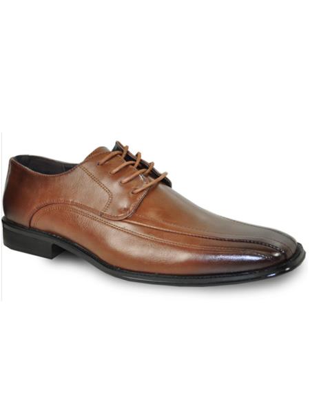 Mens Groomsmen Shoe - Cognac Dress Shoe - Groom Shoe