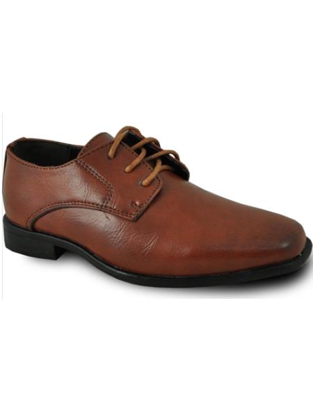 Mens Groomsmen Shoe - Cognac Dress Shoe - Groom Shoe