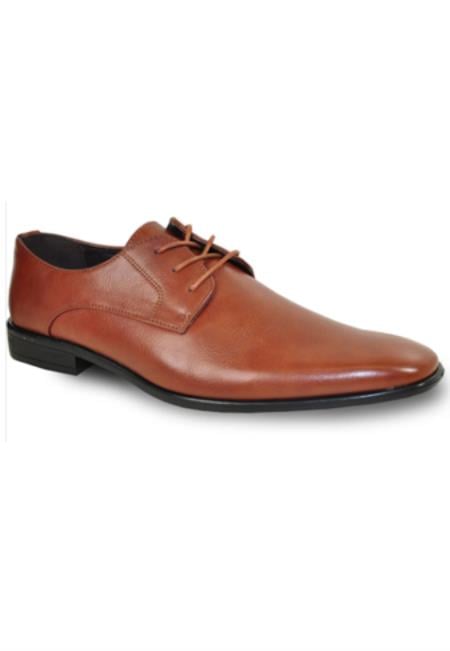 Mens Groomsmen Shoe - Cognac Dress Shoe - Groom Shoe