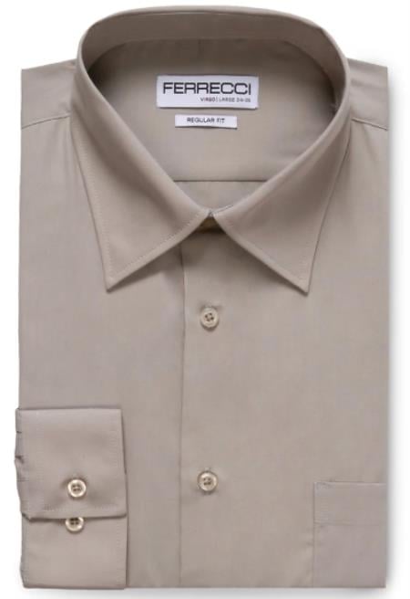 Mens Dress Shirt Light Grey