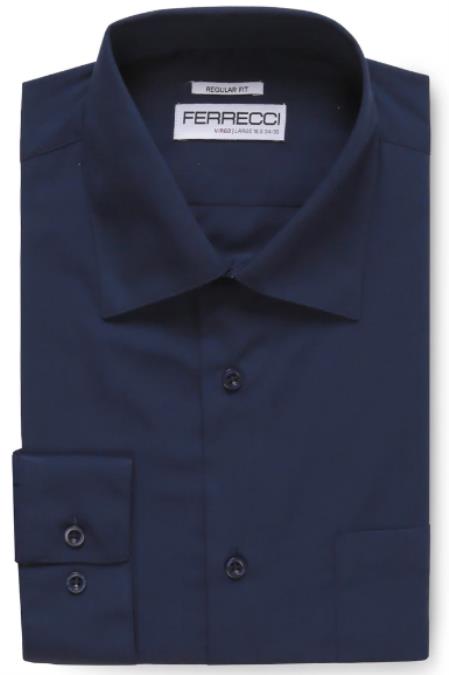 Mens Dress Shirt Navy