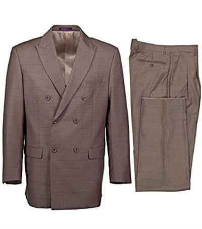 1920s Gangster Custom - Plaid Suit - Windowpant Suit - Double Breasted Suit