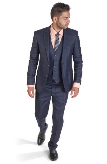 34s Suit - 34 Short Navy Blue Suit - Size 34 Suit - 34s Slim Fit Suit