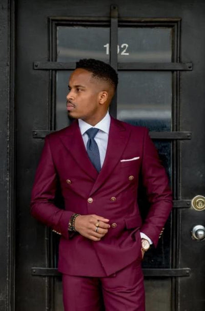Slim Fitted Cut Double Breasted Suits