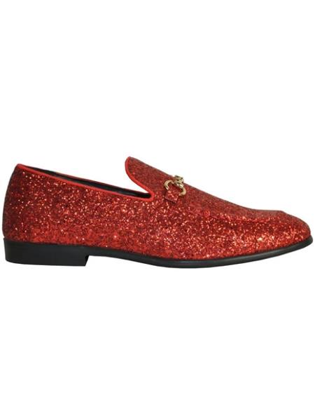 Mens Red Modern Dress Shoe - Prom - Wedding