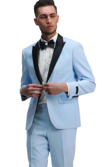 Light Blue Tuxedo - Baby Blue Tuxedo Wedding Tuxeod Suit