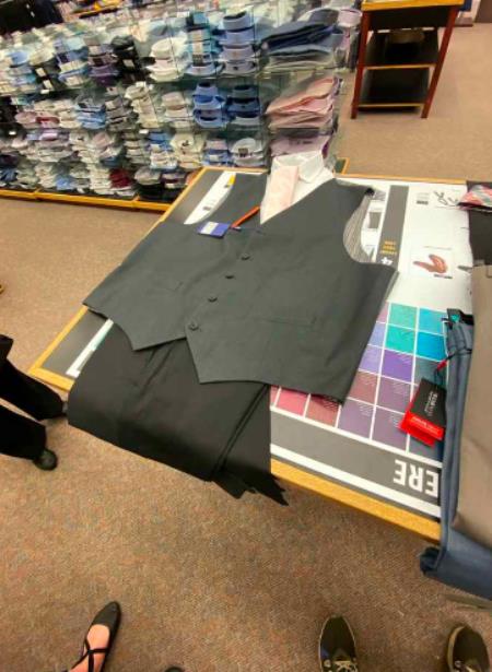 Black Pants And Grey Vest