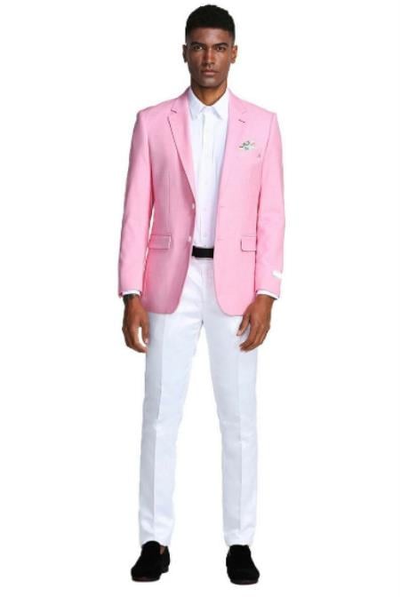 Mens Big and Tall Blazer - Big and Tall Salmon Sport Coat mensusain