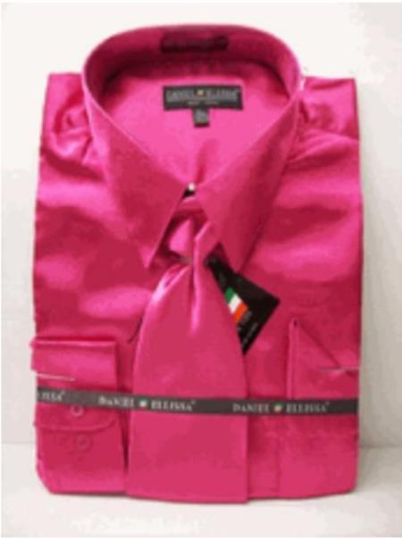 Mens Hot Pink Dress Shirt - Fuchsia Mens Dress Shirt