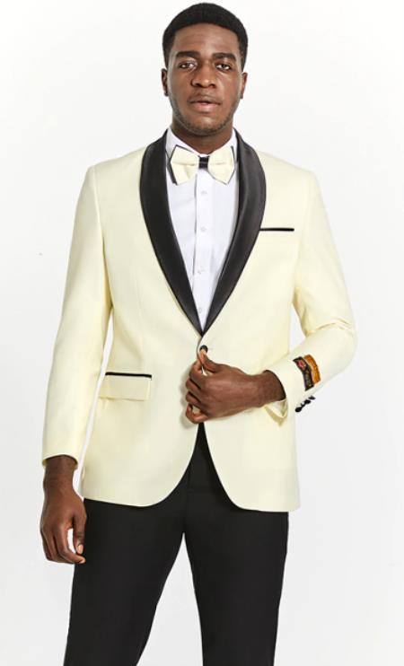Big and Tall Dinner Jacket - Big Man Sport Jacket - Mens Blazer - Ivory main image 1