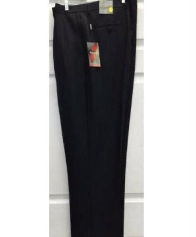 Mens Double Pleated Trousers - Double Pleated Dress Pants - Slacks Navy