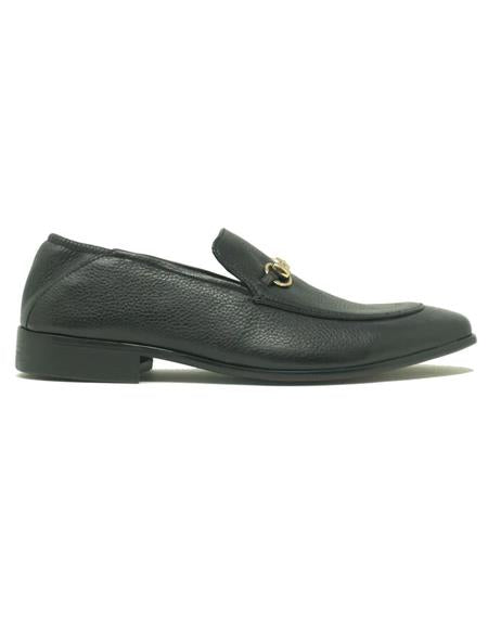 Black and Gold Dress Shoe