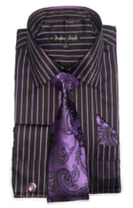 Mens Dress Shirts Purple