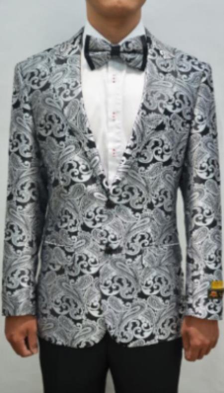 Mens Prom Blazer - White ~ Bright Gold Blazer For Homecoming main image 0