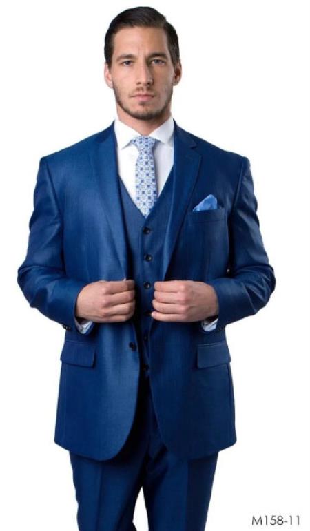 Cheap Plus Size Mens Blue Suit For Big Men Online - Big and Tall Sizes