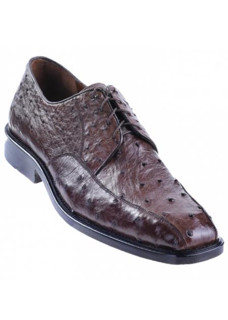 Los Altos Ostrich Bicycle Toe Shoes Brown