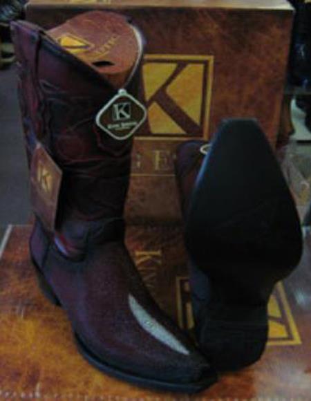 Mens Cowboy Boots Size 13 Burgundy