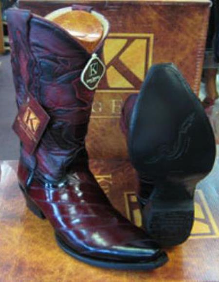 Mens Cowboy Boots Size 13 Burgundy