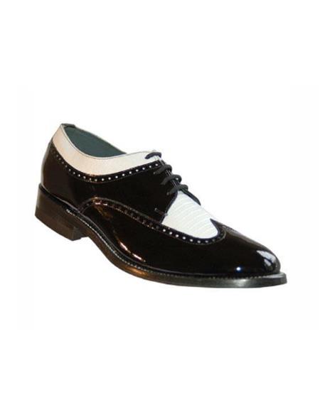 1920's Mens Dress Shoes - 20s Shoes - 1920s Gangster Shoes - Grey ~ White