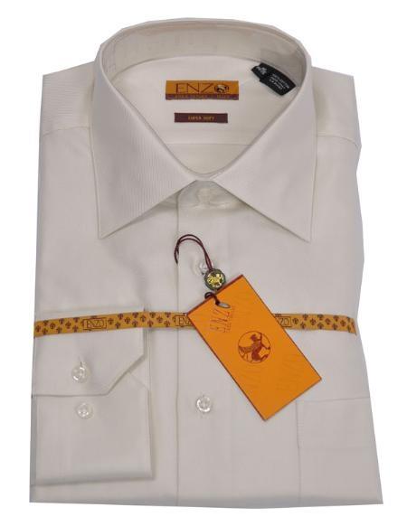 Wedding Shirts For Groom - Groomsmen Dress Shirt Solid Butter main image 0
