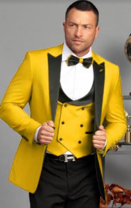 Ultra Slim Fit Prom Tuxedos - Purple Prom Suits with Double Breasted Vest - Homecoming Suit