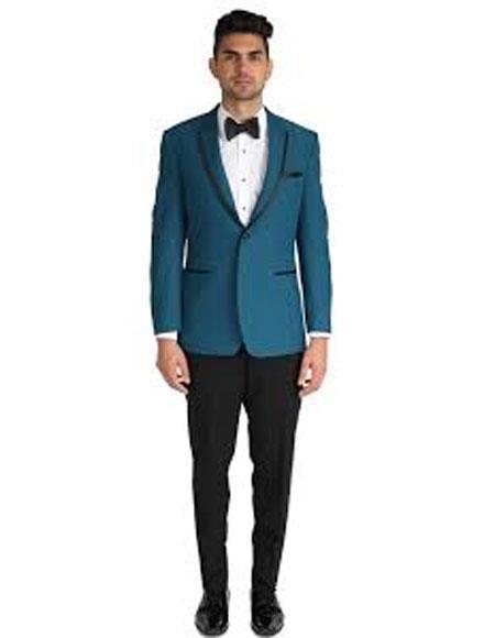 Teal Tuxedo - Teal Prom Suits - Teal Prom Tuxedos Jacket