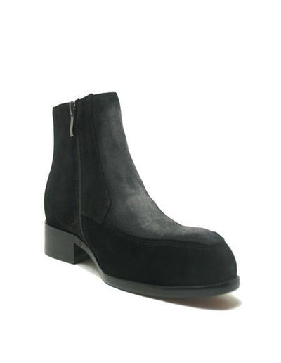 Deerskin Cowboy Boots - Black ~ Gray Deerskin Boots - Deer Boots - Deer Skin Boots