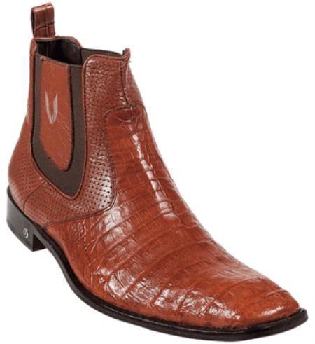 Deerskin Cowboy Boots - Cognac Deerskin Boots - Deer Boots - Deer Skin Boots