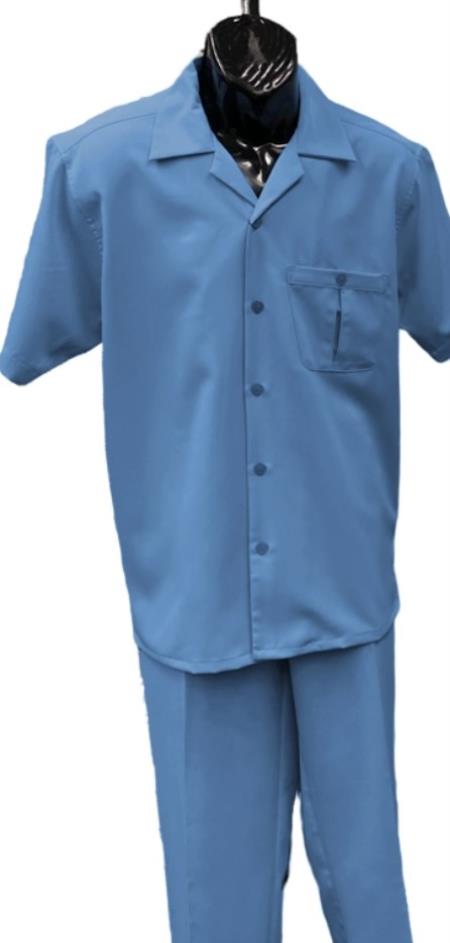 Mens Walking Suit - Big and Tall Casual Suit - Emerald Green Suit Up to 6XL Pants