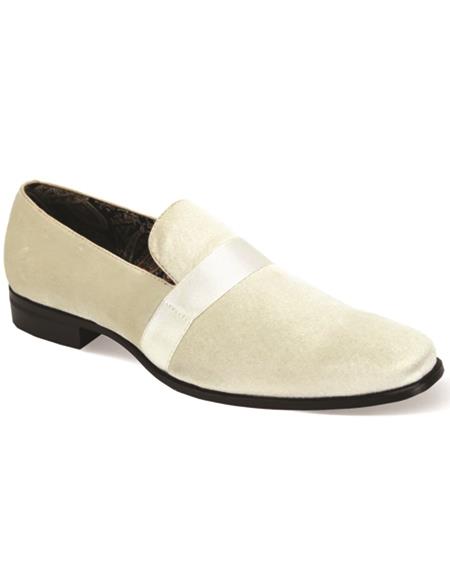 Velvet Shoe - Slip on Shoe - Light Pink Prom Shoe