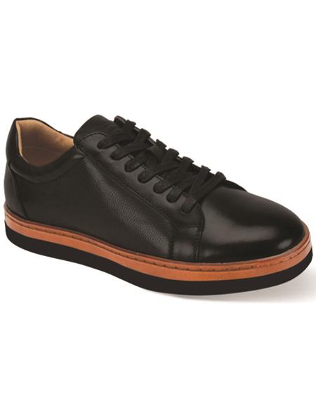 Mens Leather Shoe - Matching Sole Black
