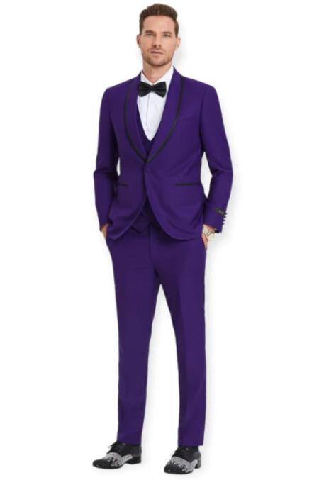 Purple Tuxedo with Black Trim