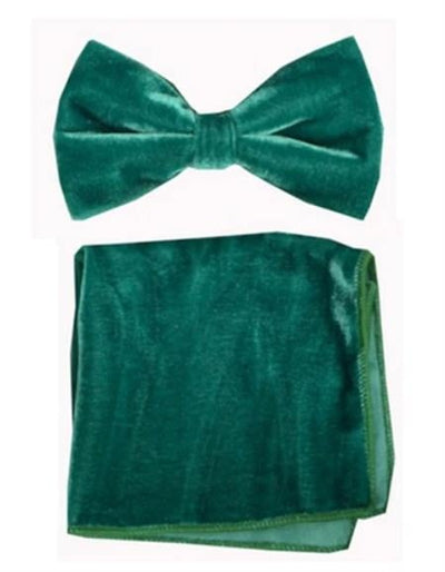Mens Formal - Wedding Bowtie - Prom Green Velvet Bowtie