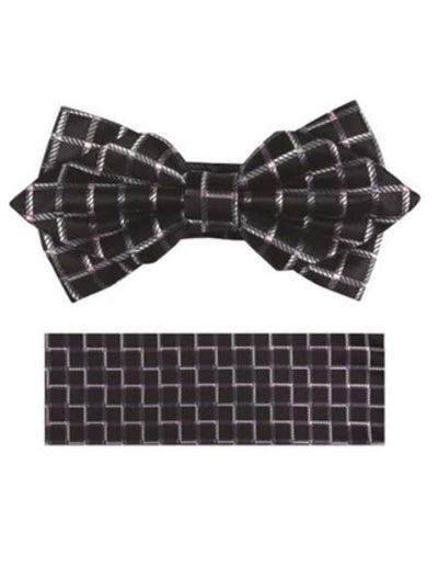 Mens Formal - Wedding Bowtie - Prom Black Square Bowtie