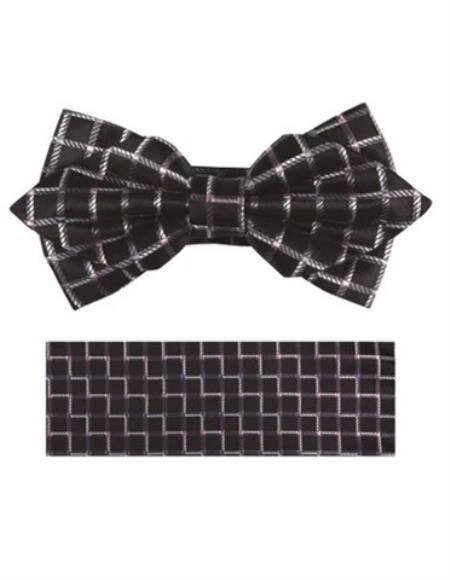 Mens Formal - Wedding Bowtie - Prom Black Square Bowtie