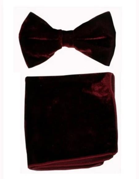Mens Formal - Wedding Bowtie - Prom Brown Velvet Bowtie