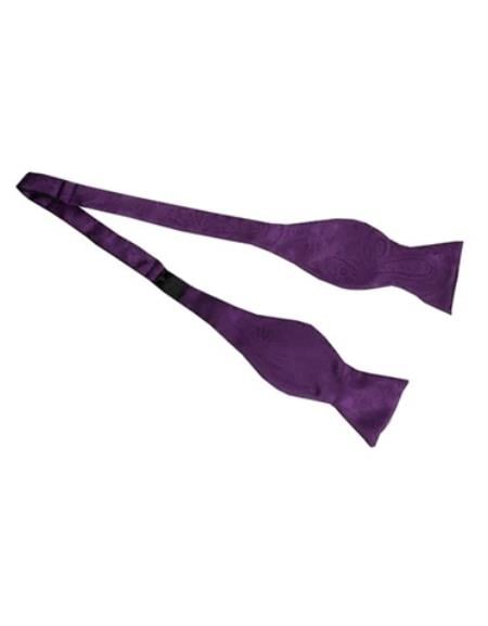Mens Formal - Wedding Bowtie - Prom Purple Self-Tie Bowtie