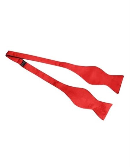 Mens Formal - Wedding Bowtie - Prom Red Self-Tie Bowtie