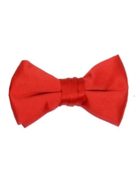 Mens Formal - Wedding Bowtie - Prom Red Pre-Tied Bowtie