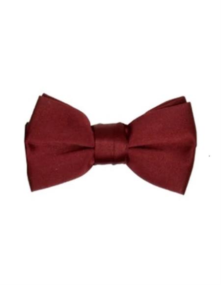 Mens Formal - Wedding Bowtie - Prom Deep Red Pre-Tied Bowtie