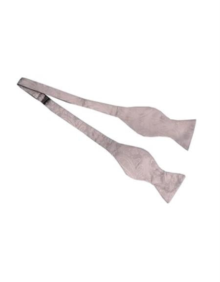 Mens Formal - Wedding Bowtie - Prom Silver Self-Tie Bowtie