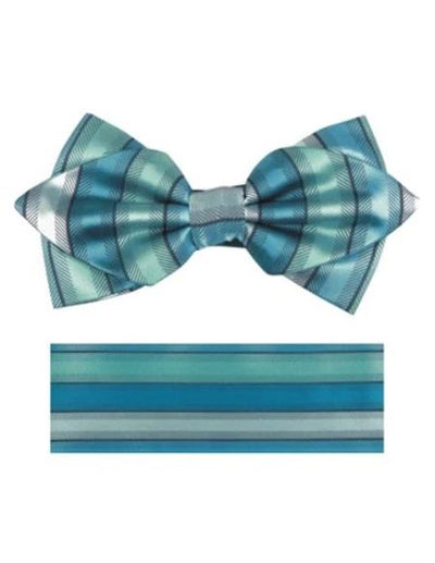 Mens Formal - Wedding Bowtie - Prom Aqua Green Bowtie