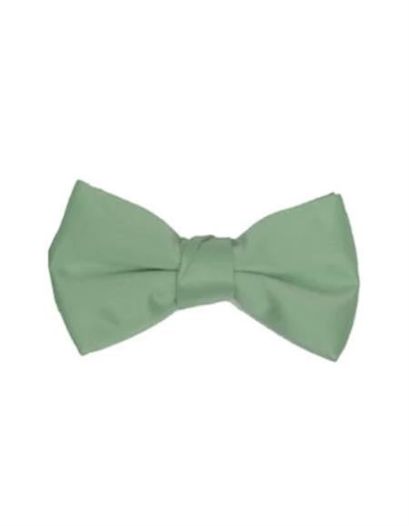 Mens Formal - Wedding Bowtie - Prom Sage Green Pre-Tied Bowtie