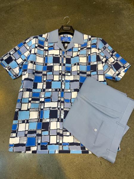 Multi-color Walking Suit - Shirt and Pants Set