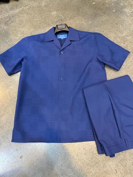 Blue Walking Suit - Shirt and Pants Set