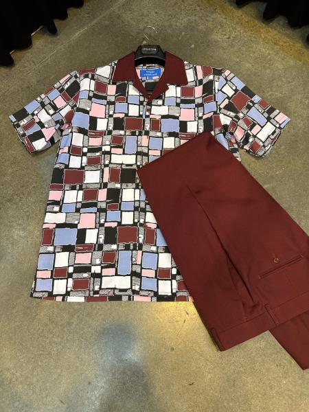 Multi-color Walking Suit - Shirt and Pants Set