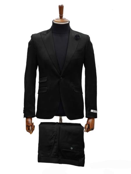 Mens Shiny Blazer - Ivory Sateen Vested Suit main image 0