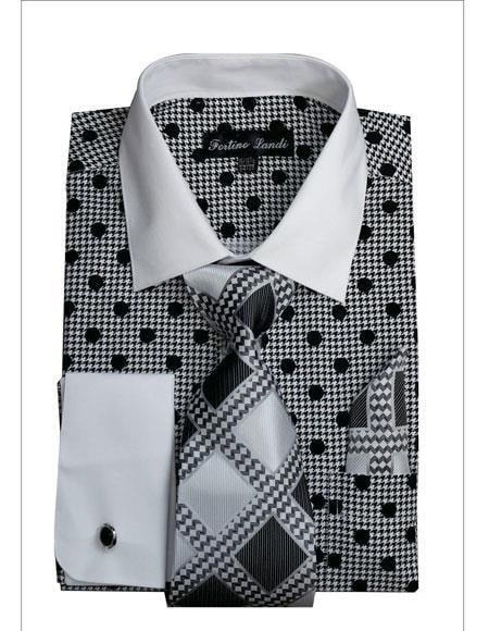 Polka Dot Dress Shirt - Black